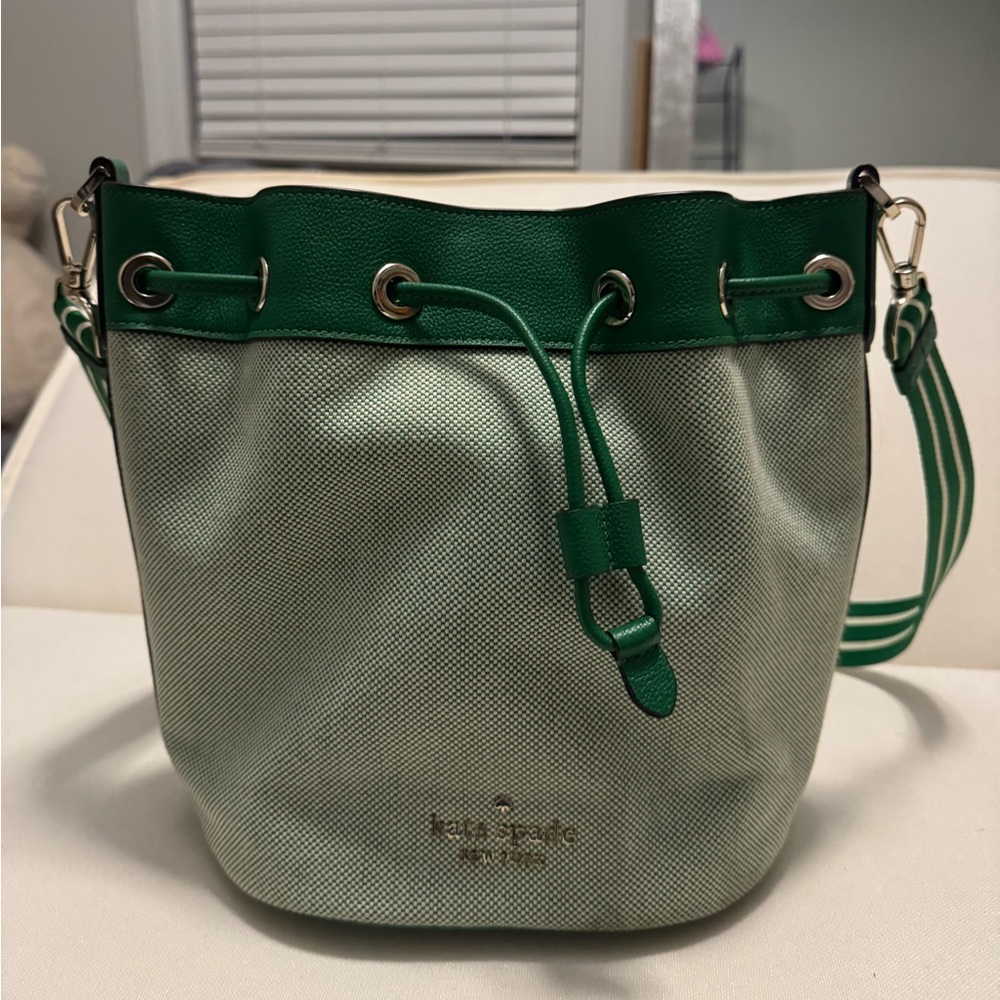 Green Kate Spade Bucket Bag With Coin Purse